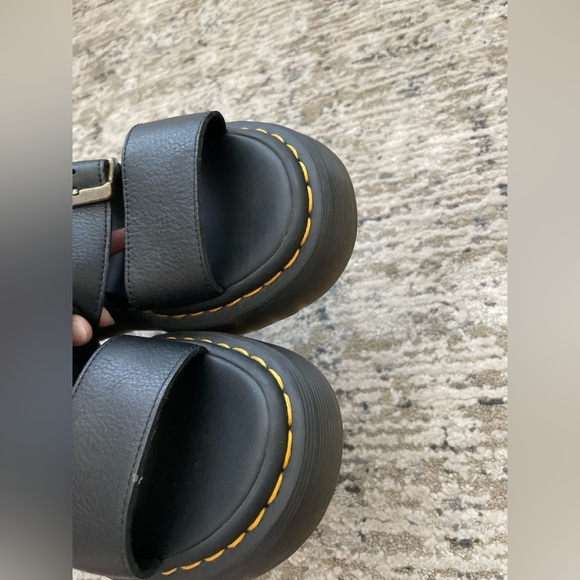 Doc Dr. Martens GRYPHON QUAD Chunky Leather Platform Gladiator Sandals Black - Picture 5 of 9